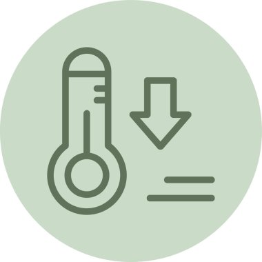 Sıcaklık ölçer. Web simgesi basit illüstrasyon