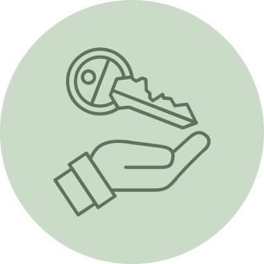 Anahtar. Web simgesi basit illüstrasyon