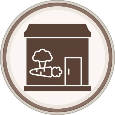 Bulutlu bir evin vektör simgesi