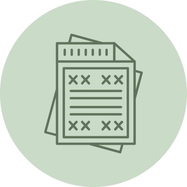 belge vektör renk çizgisi simgesi