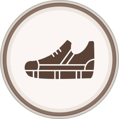 Spor ayakkabı simgesinin vektör illüstrasyonu