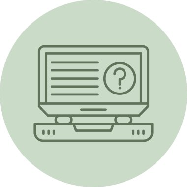 Dizüstü bilgisayar simgesi vektör çizimi