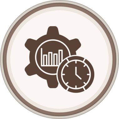 Zaman yönetimi simgesini. Düz tasarım