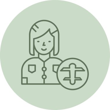 Doktor. Web simgesi basit illüstrasyon