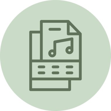 Müzik. Web simgesi basit illüstrasyon