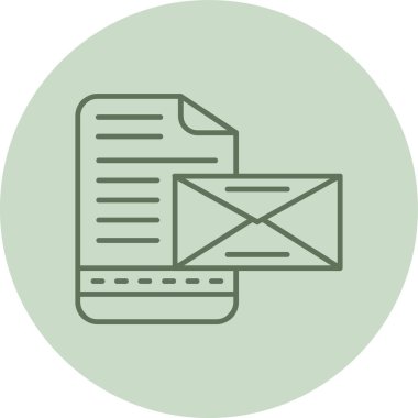 e- posta iletisi simgesi, vektör illüstrasyonu