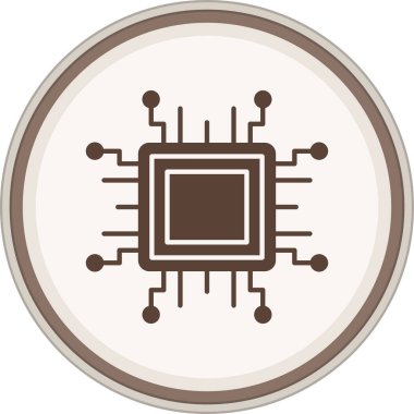 Çip simgesi vektör illüstrasyonu