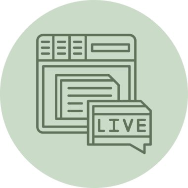 canlı haber simgesi trend tasarımı