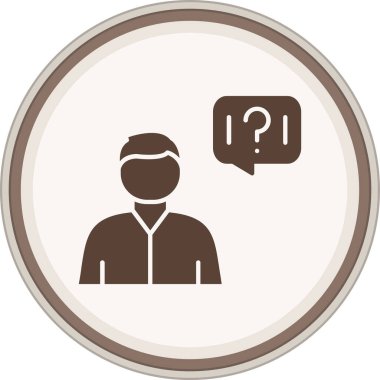 Kabarcık ikonlu bir adam. vektör illüstrasyonu