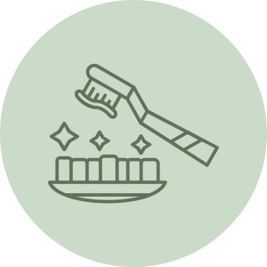 diş fırçası ve diş macunu simgesi, vektör tasarımı