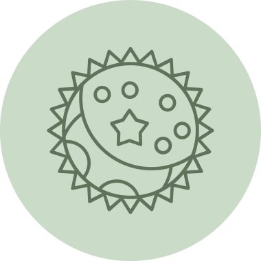 Ay. Web simgesi basit illüstrasyon