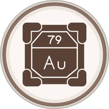 Kimyasal bir element için bir simgenin vektör çizimi