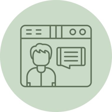 Dizüstü bilgisayar simgesi vektör illüstrasyonlu adam