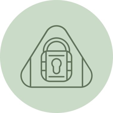 Asma kilit simgesinin vektör illüstrasyonu