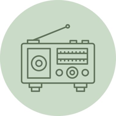 radyo simgesi vektör illüstrasyonu