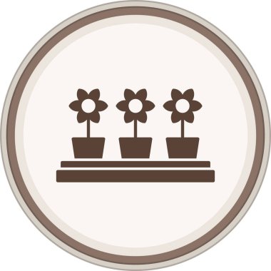 çiçek simgesi vektör illüstrasyonu