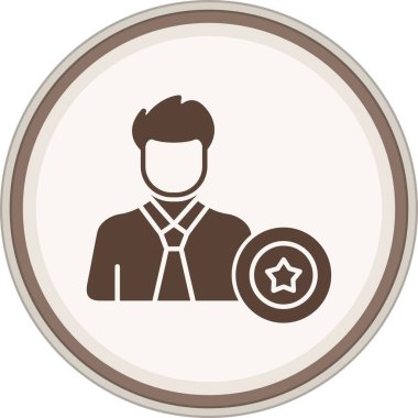 Rozet vektör simgesi modern basit vektör çizimi izole edildi