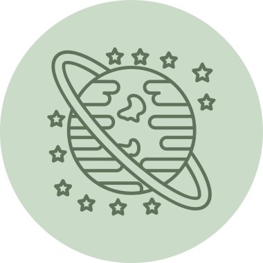 Gezegen. Web simgesi basit illüstrasyon