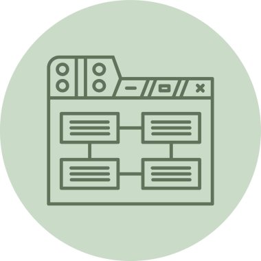 Modern ve basit tasarımın vektör simgesi