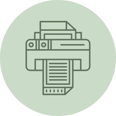 Yazıcı. Web simgesi basit illüstrasyon