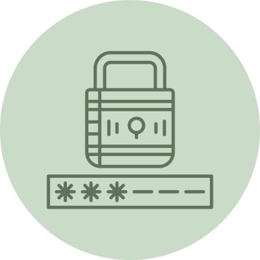 parola koruma simgesi vektör illüstrasyon