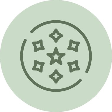 Yıldız simgesi. Vektör çizimi. düz tasarım biçimi.