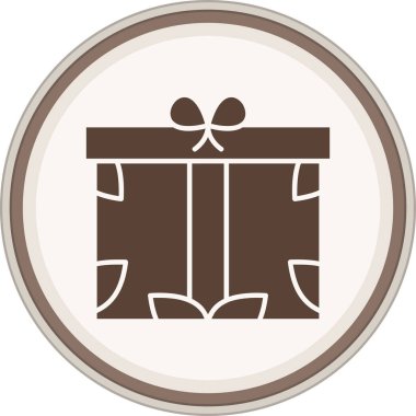 Bir hediye kutusunun basit simgesi