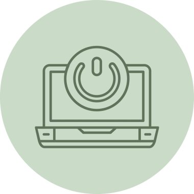 Dizüstü bilgisayar simgesi vektör çizimi