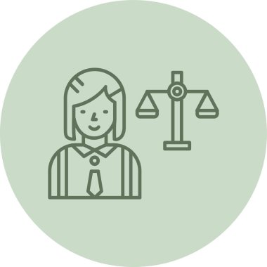 Adalet simgesinin vektör illüstrasyonu