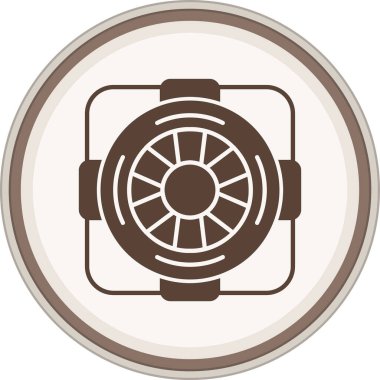 Bir saat simgesinin vektör illüstrasyonu