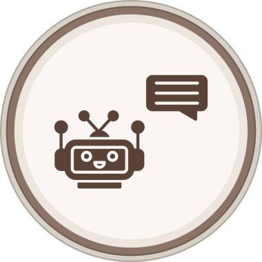 Sohbet simgesinin vektör illüstrasyonu