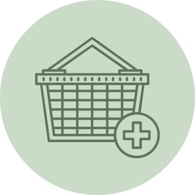 Alışveriş sepeti ikon vektör illüstrasyon tasarımı