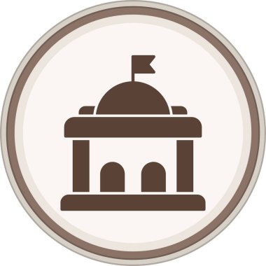 Bina. Web simgesi basit illüstrasyon