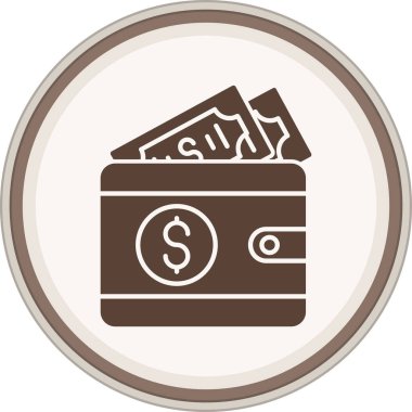 Para için. Web simgesi basit illüstrasyon