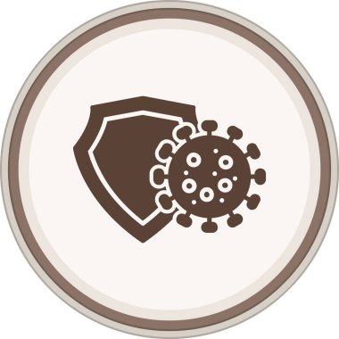 Covid 19 parçacık ikonu. vektör illüstrasyonu