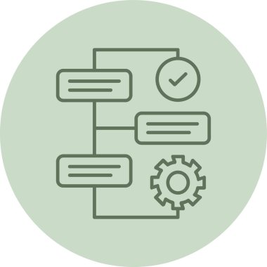 iş yönetimi simgesi trend düz arkaplan