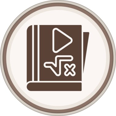 Bir kitap ve düğmeli simge