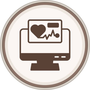 Modern monitör ikonundan yoksun vektör illüstrasyonu