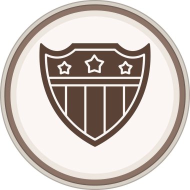 Bir kalkan simgesinin vektör illüstrasyonu