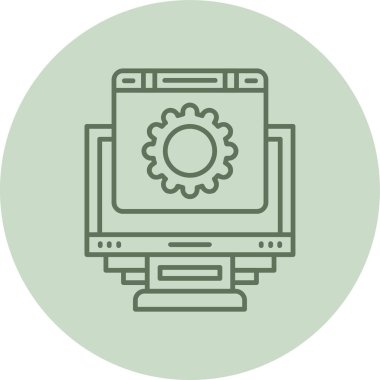 Dizüstü bilgisayar simgesi vektör çizimi