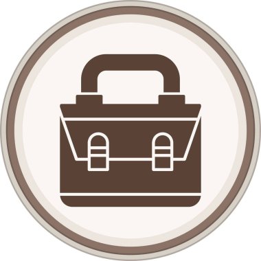 Çanta. Web simgesi basit illüstrasyon