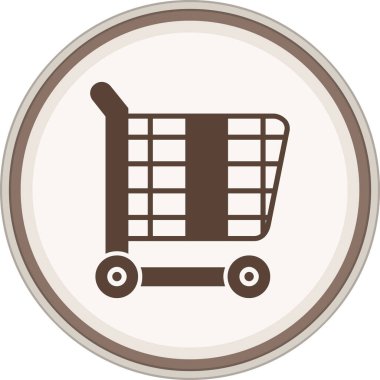 El arabası ikonu, alışveriş arabası..