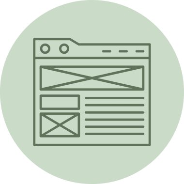 Tarayıcı penceresi web simgesi ana hat biçiminde