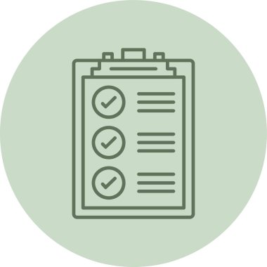 Moda Biçimli İzole Arkaplanda Kontrol Listesi Simgesi