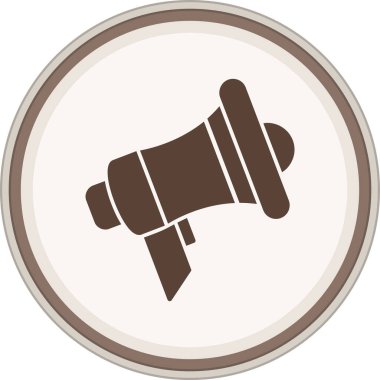 Moda biçimi izole edilmiş arkaplanda megafon simgesi