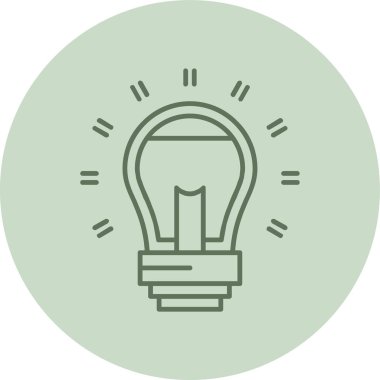 ampul simgesi, vektör illüstrasyonu