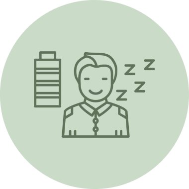 Uyuyan bir ikonun vektör illüstrasyonu