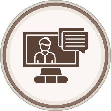 Modern b 'nin vektör illüstrasyonu monitör simgesinden yoksun