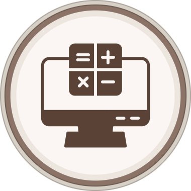 Bilgisayar. Web simgesi basit illüstrasyon