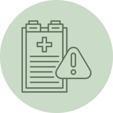 Tıbbi rapor, tıbbi simge vektör illüstrasyonu